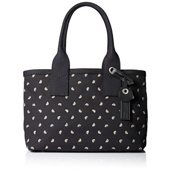 Marc Jacobs $278 Embroidered Lemons Black Canvas Weekender Tote Bag Purse ANB - Picture 1 of 4